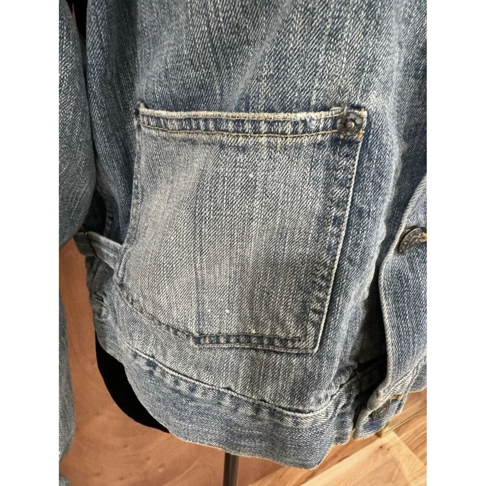 Vintage Ralph Lauren Denim Chore Coat 90’s Y2K Wmns Large Cabincore Cottagecore - Picture 14 of 16